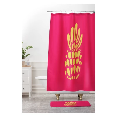 Allyson Johnson Pineapple Bath Rugs And Mats Pink 24" X 36" - Deny Designs 3 Allyson Johnson Pineapple Bath Rugs And Mats Pink 24" X 36" - Deny Designs