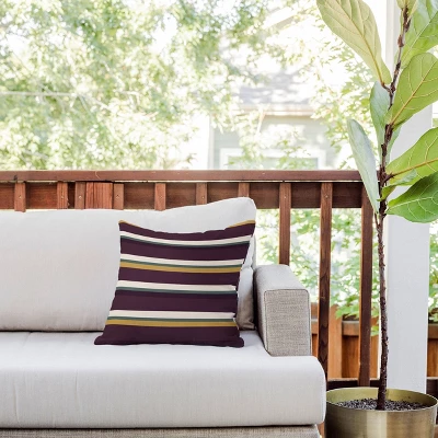 Deny Designs Color Poems Retro Stripe Square Outdoor Throw Pillow Red 3 Deny Designs Color Poems Retro Stripe Square Outdoor Throw Pillow Red