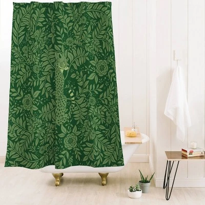Cheetah Spring Collection Shower Curtain - Deny Designs 3 Cheetah Spring Collection Shower Curtain - Deny Designs