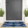 Emanuela Carratoni Moody Blue Garden Welcome Mat - Deny Designs