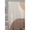 Iveta Abolina Mid Century Line Art Shower Curtain Brown - Deny Designs -Home Decor Store GUEST 031932b0 562f 410f 9a70 9ca50ff19524