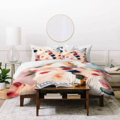 Ninola Design Abstract Watercolor Mineral Cotton Duvet Set - Deny Designs 5 Ninola Design Abstract Watercolor Mineral Cotton Duvet Set - Deny Designs - Image 3