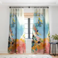 Lunetricotee Garden With Sea View And Olive Tree Single Panel Sheer Window Curtain - Deny Designs -Home Decor Store GUEST 05260c6c 6ca6 4258 ba1f 7b910811a55f