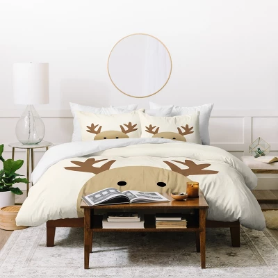 Allyson Johnson Reindeer Duvet Cover Set Neutral - Deny Designs 3 Allyson Johnson Reindeer Duvet Cover Set Neutral - Deny Designs