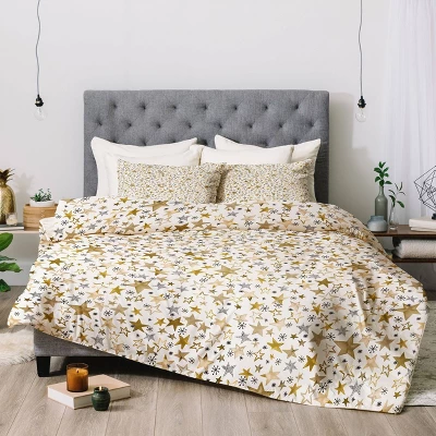 Ninola Design Winter Stars Holiday Cotton Comforter & Sham Set - Deny Designs 5 Ninola Design Winter Stars Holiday Cotton Comforter & Sham Set - Deny Designs - Image 3