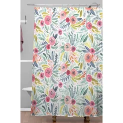 Dash And Ash Poppy Lane Shower Curtain Blue - Deny Designs