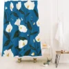 Alison Peace Lilies Shower Curtain Blue - Deny Designs