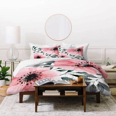 Marta Barragan Camarasa Big Flowers Duvet Cover & Sham Set - Deny Designs 3 Marta Barragan Camarasa Big Flowers Duvet Cover & Sham Set - Deny Designs