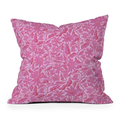 Sewzinski Monochrome Florals Outdoor Throw Pillow Pink - Deny Designs 6 Sewzinski Monochrome Florals Outdoor Throw Pillow Pink - Deny Designs - Image 4