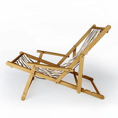 Avenie Tiger Stripes Sling Chair - Cream - Deny Designs 3 Avenie Tiger Stripes Sling Chair - Cream - Deny Designs