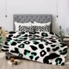 Allyson Johnson Neon Turquoise Leopard Comforter Set