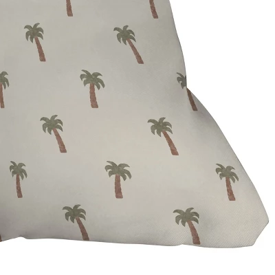 26"x26" Deny Designs Little Arrow Design Co Palm Tree Outdoor Throw Pillow Cream: UV & Mildew Resistant, Abstract Pattern, Square Shape 4 26"x26" Deny Designs Little Arrow Design Co Palm Tree Outdoor Throw Pillow Cream: UV & Mildew Resistant, Abstract Pattern, Square Shape - Image 2