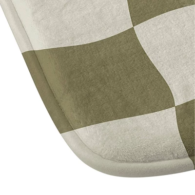 Warped Checkerboard Memory Foam Bath Mat - Deny Designs 4 Warped Checkerboard Memory Foam Bath Mat - Deny Designs - Image 2