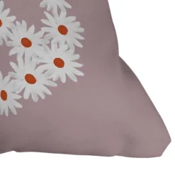 Emanuela Carratoni 'No War Again' Outdoor Throw Pillow Purple - Deny Designs