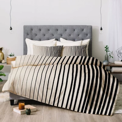 Alisa Galitsyna Vertical Lines Comforter Set Black - Deny Designs 5 Alisa Galitsyna Vertical Lines Comforter Set Black - Deny Designs - Image 3