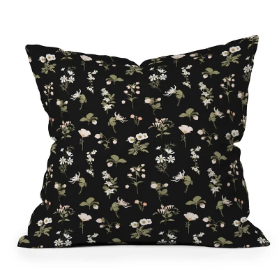 16"x16" Deny Designs Iveta Abolina Pineberry Botanical Outdoor Throw Pillow Black: Abstract Design, Polyester Fill 6 16"x16" Deny Designs Iveta Abolina Pineberry Botanical Outdoor Throw Pillow Black: Abstract Design, Polyester Fill - Image 4