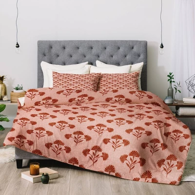 Suri Floral Cherry Schatzi Brown Comforter Set Pink - Deny Designs 5 Suri Floral Cherry Schatzi Brown Comforter Set Pink - Deny Designs - Image 3