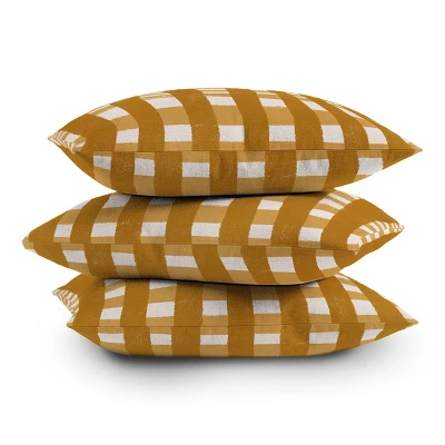26"x26" Deny Designs Menina Lisboa Checkers Square Outdoor Throw Pillow Yellow 5 26"x26" Deny Designs Menina Lisboa Checkers Square Outdoor Throw Pillow Yellow - Image 3