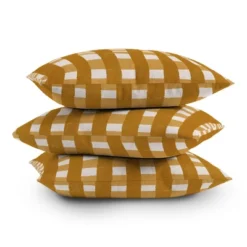 16"x16" Deny Designs Menina Lisboa Checkers Square Outdoor Throw Pillow Yellow -Home Decor Store GUEST 18d82f5c ddf9 4759 be31 734d52dd644c