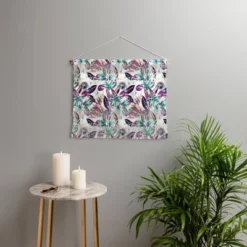 22"x16" Marta Barragan Camarasa Exotic Winter Botany Wall Hanging Landscape Tapestries Brown - Deny Designs