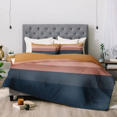 Colour Poems Minimal Retro Stripes Comforter Set - Deny Designs 5 Colour Poems Minimal Retro Stripes Comforter Set - Deny Designs - Image 3