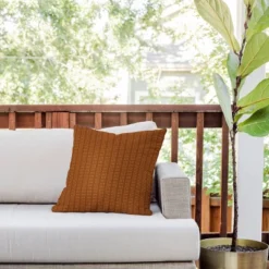 18"x18" Deny Designs Little Arrow Design Co Vert Triple Dash Ginger Square Outdoor Throw Pillow Orange 7 18"x18" Deny Designs Little Arrow Design Co Vert Triple Dash Ginger Square Outdoor Throw Pillow Orange -Home Decor Store GUEST 1ae6e5fa bc32 4289 a0a1 e51e20fa2d69