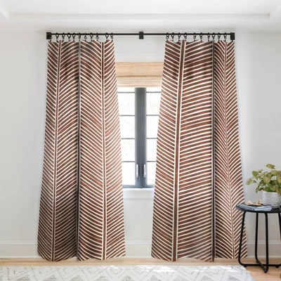 Little Arrow Design Co Organic Chevron On Brandywine Single Panel Sheer Window Curtain - Deny Designs 8 Little Arrow Design Co Organic Chevron On Brandywine Single Panel Sheer Window Curtain - Deny Designs - Image 6
