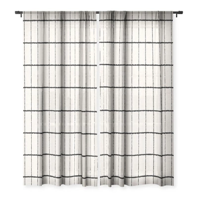 Holli Zollinger Linen Grid Single Panel Sheer Window Curtain - Deny Designs 4 Holli Zollinger Linen Grid Single Panel Sheer Window Curtain - Deny Designs - Image 2