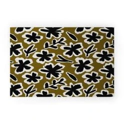 Alisa Galitsyna Florals On Olive Background Welcome Mat - Society6 -Home Decor Store GUEST 1be143c4 e767 4042 93da d5955216bfa2