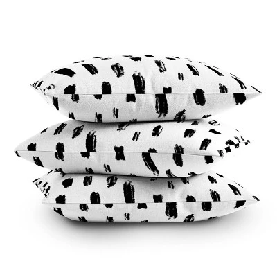 Allyson Johnson Strokes Square Throw Pillow Black/White - Deny Designs 5 Allyson Johnson Strokes Square Throw Pillow Black/White - Deny Designs - Image 3