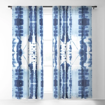 Jacqueline Maldonado Paradigm Blue Single Panel Sheer Window Curtain 64" X 50" - Deny Designs 3 Jacqueline Maldonado Paradigm Blue Single Panel Sheer Window Curtain 64" X 50" - Deny Designs