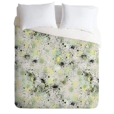 Ninola Design Ink Splatter Lime Banana Duvet Cover & Sham Set - Deny Designs 7 Ninola Design Ink Splatter Lime Banana Duvet Cover & Sham Set - Deny Designs - Image 5