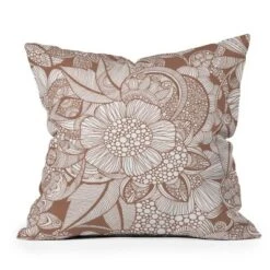 18"x18" Deny Designs Valentina Ramos Rachel Mocha Square Outdoor Throw Pillow White -Home Decor Store GUEST 220934e9 0463 4ca4 bbb4 0d05ec01e567