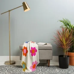 Daily Regina Designs Retro Floral Colorful Print Woven Throw Blanket - Deny Designs -Home Decor Store GUEST 22dc9919 b498 4407 b203 436f1a2a7428