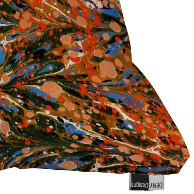 16"x16" Amy Sia Marbled Illusion Autumnal Square Throw Pillow - Deny Designs: Indoor Decorative, Machine Washable 3 16"x16" Amy Sia Marbled Illusion Autumnal Square Throw Pillow - Deny Designs: Indoor Decorative, Machine Washable