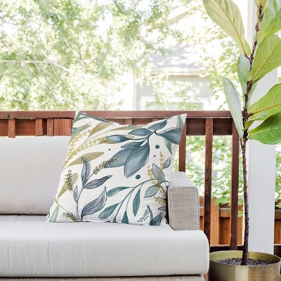 20"x20" Deny Designs Gyaneshwari Dave Winter Hues Square Outdoor Throw Pillow Off-White 4 20"x20" Deny Designs Gyaneshwari Dave Winter Hues Square Outdoor Throw Pillow Off-White - Image 2