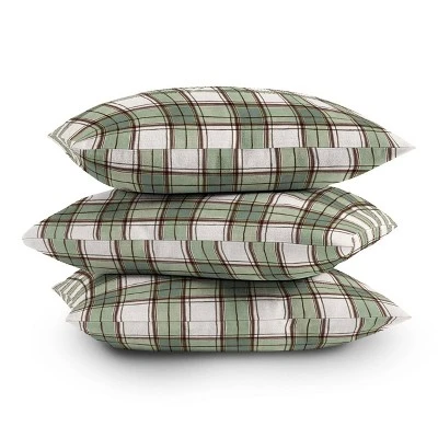 26"x26" Deny Designs Ninola Design Geo Check Outdoor Throw Pillow Green 5 26"x26" Deny Designs Ninola Design Geo Check Outdoor Throw Pillow Green - Image 3