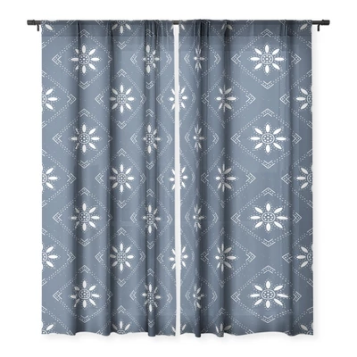 CoastL Studio Scandinavian Classic Blue Single Panel Sheer Window Curtain - Deny Designs 4 CoastL Studio Scandinavian Classic Blue Single Panel Sheer Window Curtain - Deny Designs - Image 2