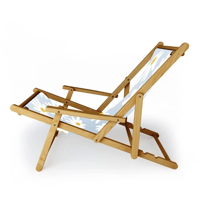 Lane And Lucia Lazy Daisies Folding Lounge Chair Blue - Deny Designs 3 Lane And Lucia Lazy Daisies Folding Lounge Chair Blue - Deny Designs