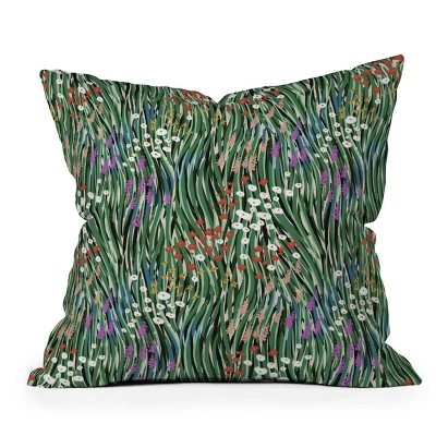 Windy Day In Garden Outdoor Throw Pillow - Deny Designs 5 Windy Day In Garden Outdoor Throw Pillow - Deny Designs - Image 3