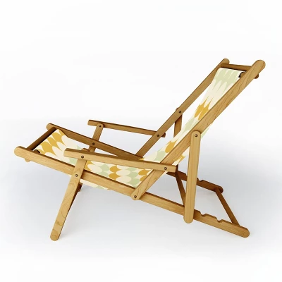 Colour Poems Retro Circular Pattern III Sling Chair - Yellow - Deny Designs 3 Colour Poems Retro Circular Pattern III Sling Chair - Yellow - Deny Designs