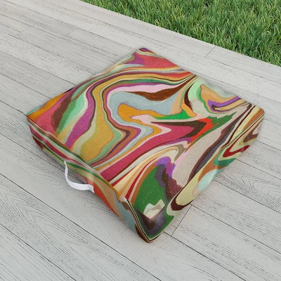 Alisa Galitsyna Colorful Liquid Swirl Outdoor Floor Cushion - Deny Designs 3 Alisa Galitsyna Colorful Liquid Swirl Outdoor Floor Cushion - Deny Designs