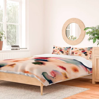 Ninola Design Abstract Watercolor Mineral Cotton Duvet Set - Deny Designs 3 Ninola Design Abstract Watercolor Mineral Cotton Duvet Set - Deny Designs