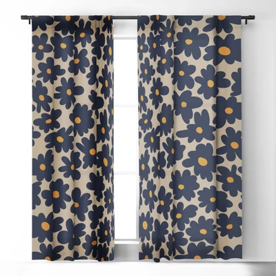 Miho Mini Floral Garden 84" X 50" Single Panel Blackout Window Curtain - Deny Designs 3 Miho Mini Floral Garden 84" X 50" Single Panel Blackout Window Curtain - Deny Designs
