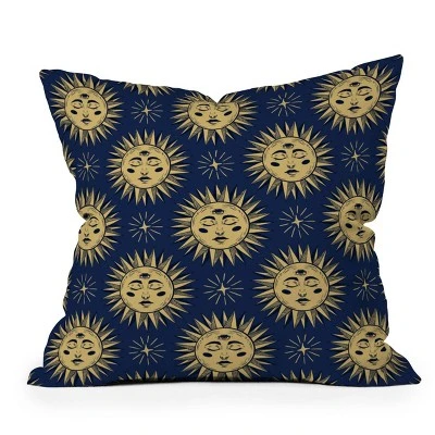 Deny Designs Avenie Vintage Sun Outdoor Throw Pillow Navy 6 Deny Designs Avenie Vintage Sun Outdoor Throw Pillow Navy - Image 4