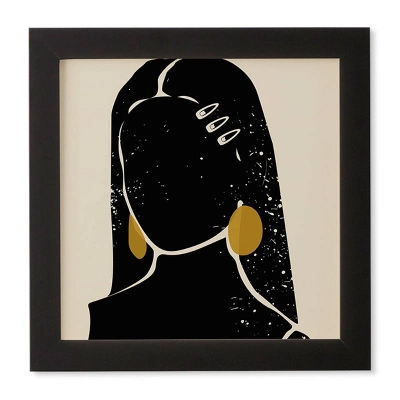Domonique Brown Black Hair No. 3 Framed Wall Art Black - Deny Designs 5 Domonique Brown Black Hair No. 3 Framed Wall Art Black - Deny Designs - Image 3