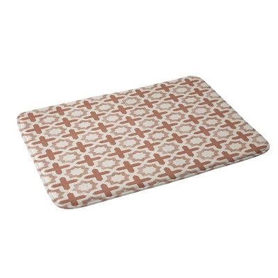 Little Arrow River Stars Terracotta Memory Foam Bath Mat Pink - Deny Designs 3 Little Arrow River Stars Terracotta Memory Foam Bath Mat Pink - Deny Designs