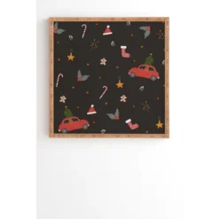 Hello Twiggs Ho Ho Ho Happy Holidays Bamboo Framed Wall Art - Deny Designs -Home Decor Store GUEST 39ffaeb8 411d 4238 943e fc6e05813fd5