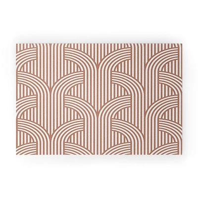 Marta Barragan Camarasa Terracotta Retro Lines Looped Vinyl Welcome Mat - Society6 7 Marta Barragan Camarasa Terracotta Retro Lines Looped Vinyl Welcome Mat - Society6 - Image 5