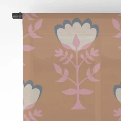 Schatzi Brown Norr Flower Orange Single Panel Sheer Window Curtain - Deny Designs -Home Decor Store GUEST 3cf23f06 8f61 42a8 a678 c36d5bac60ee